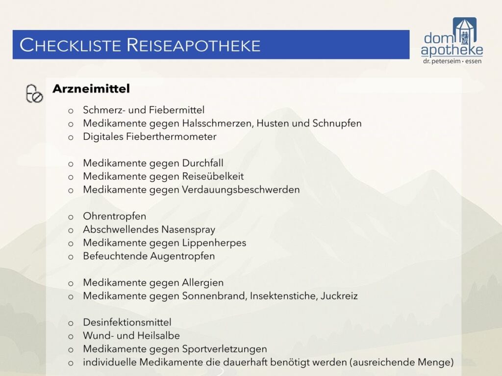 Reiseapotheke: Gut vorbereitet in den Sommerurlaub
