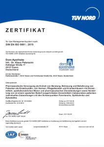 Zertifikat DIN EN ISO 9001
