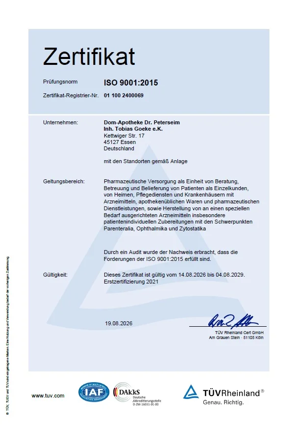 zertifikat iso 9001 2015