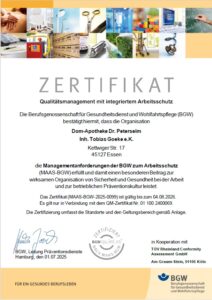 Zertifikat MAAS BGW 2026