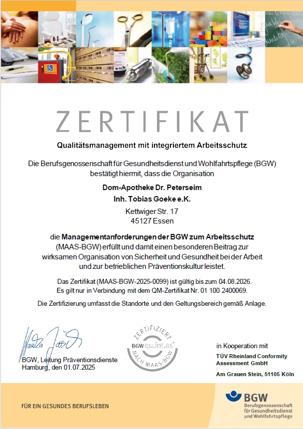 Zertifikat MAAS BGW 2026